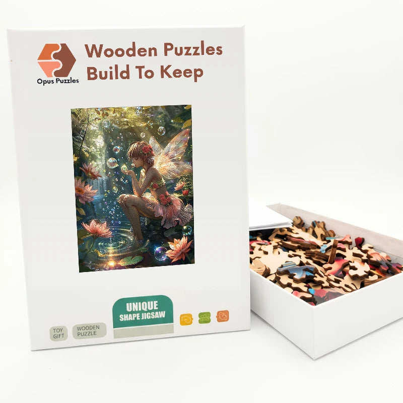 Bubble Fairy Pond Wooden Puzzle – packaged wooden puzzle gift box
