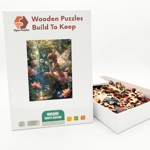 Bubble Fairy Pond Wooden Puzzle – packaged wooden puzzle gift box