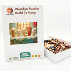 Alpaca Bubble Bath Wooden Puzzle – packaged wooden puzzle gift box