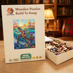 Coral Sea Turtle Wooden Puzzle – packaged wooden puzzle gift box