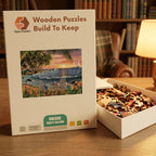 Sunset Beach Chairs Wooden Puzzle – packaged wooden puzzle gift box
