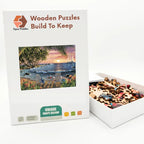 Sunset Beach Chairs Wooden Puzzle – packaged wooden puzzle gift box