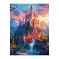 Fairytale Castle Falls round wooden puzzle
