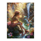 Fairy Bubbles Falls round wooden puzzle