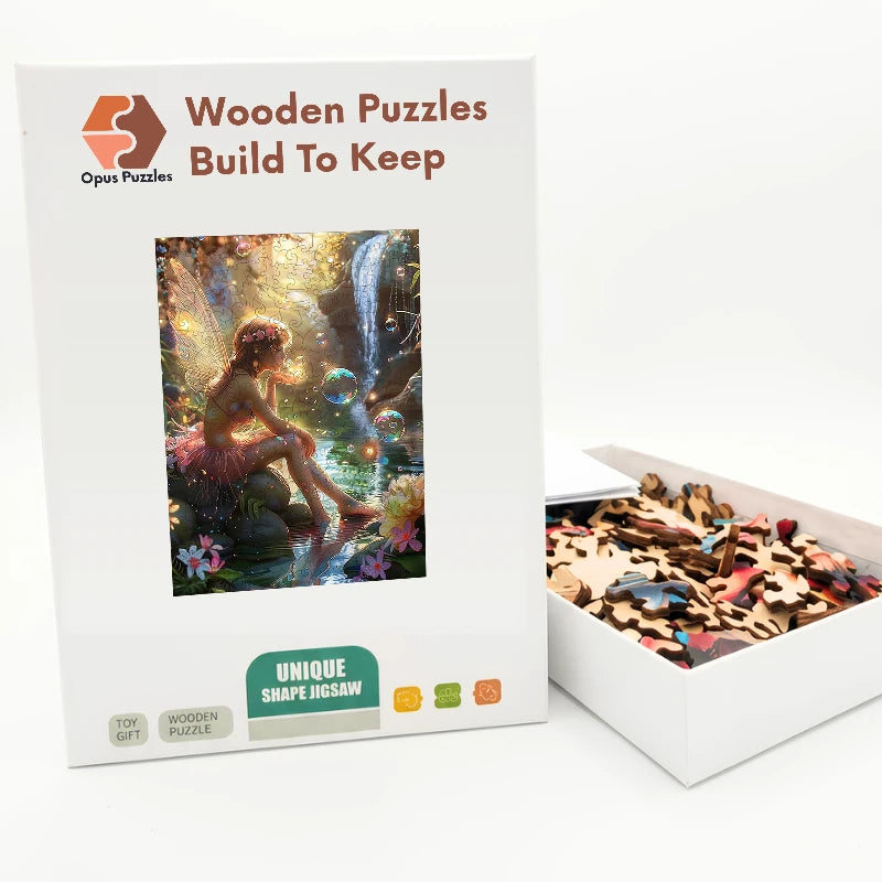 Fairy Bubbles Falls Wooden Puzzle – packaged wooden puzzle gift box
