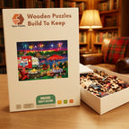 Fourth Of July Camp Wooden Puzzle – packaged wooden puzzle gift box