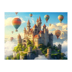 Castle Balloon Sky round wooden puzzle