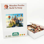 Castle Balloon Sky Wooden Puzzle – packaged wooden puzzle gift box