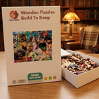 Garden Puppy Pile Wooden Puzzle – packaged wooden puzzle gift box