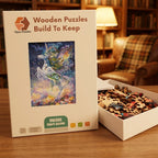 Starlight Unicorn Bloom Wooden Puzzle – packaged wooden puzzle gift box