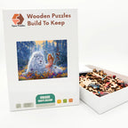 White Lion Fairy Wooden Puzzle – packaged wooden puzzle gift box