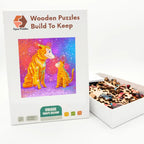 Dream Fox And Kitten Wooden Puzzle – packaged wooden puzzle gift box