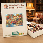 Autumn Harbour Town Wooden Puzzle – packaged wooden puzzle gift box