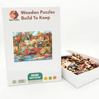 Autumn Harbour Town Wooden Puzzle – packaged wooden puzzle gift box