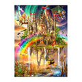 Floating Castle Kingdom round wooden puzzle