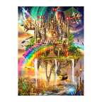 Floating Castle Kingdom round wooden puzzle