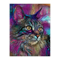 Jewel Tabby Portrait round wooden puzzle