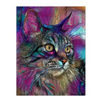 Jewel Tabby Portrait round wooden puzzle