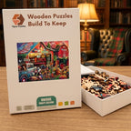 Country Yard Sale Wooden Puzzle – packaged wooden puzzle gift box