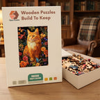 Ginger Cat Garden Wooden Puzzle – packaged wooden puzzle gift box