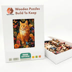 Ginger Cat Garden Wooden Puzzle – packaged wooden puzzle gift box