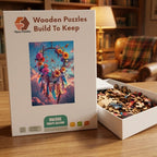 Floral Dream Catcher Wooden Puzzle – packaged wooden puzzle gift box