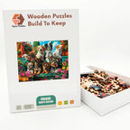 Puppy Garden Bench Wooden Puzzle – packaged wooden puzzle gift box