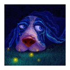 Firefly Hound Night round wooden puzzle