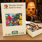 Hummingbird Flower Patch Wooden Puzzle – packaged wooden puzzle gift box