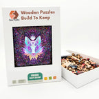 Neon Fox Spirit Wooden Puzzle – packaged wooden puzzle gift box