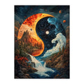 Yin Yang Cosmos round wooden puzzle