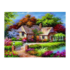 Storybook Cottage Pond round wooden puzzle