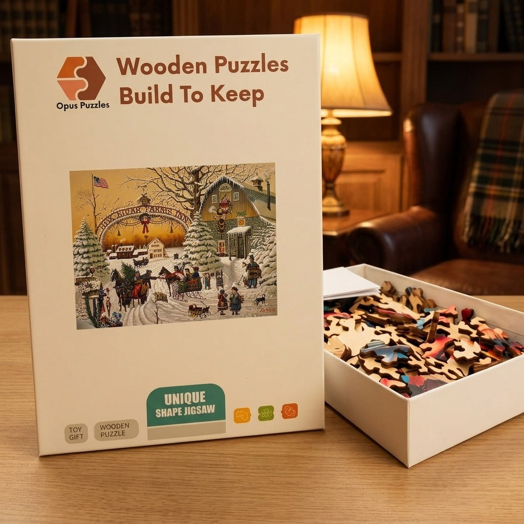 Holly Briar Farms Inn Wooden Puzzle – packaged wooden puzzle gift box