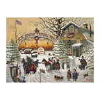 Holly Briar Farms Inn round wooden puzzle