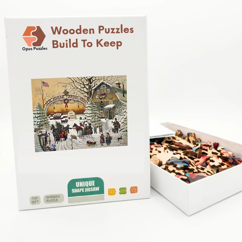 Holly Briar Farms Inn Wooden Puzzle – packaged wooden puzzle gift box