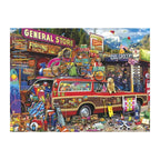 General Store Roadtrip round wooden puzzle