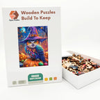 Witch Hat Owl Wooden Puzzle – packaged wooden puzzle gift box