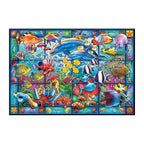 Reef Stained Glass round wooden puzzle