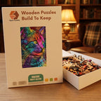 Rainbow Cat Pop Wooden Puzzle – packaged wooden puzzle gift box