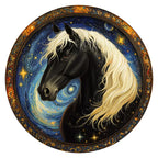 Starlit Horse round wooden puzzle