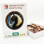 Starlit Horse Wooden Puzzle – packaged wooden puzzle gift box