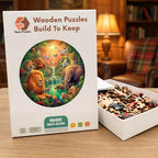Jungle Watering Hole Wooden Puzzle – packaged wooden puzzle gift box