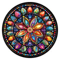 Jewel Mandala round wooden puzzle