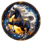 Cosmic Stallion round wooden puzzle