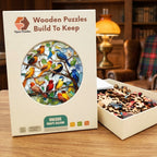 Stained-Glass Songbirds Wooden Puzzle – packaged wooden puzzle gift box