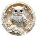 Ivory Owl round wooden puzzle