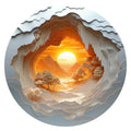 Sunrise Canyon round wooden puzzle