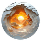 Sunrise Canyon round wooden puzzle