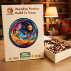 Cosmic Voyage Wooden Puzzle – packaged wooden puzzle gift box