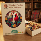 Cardinal Pair Wooden Puzzle – packaged wooden puzzle gift box